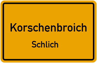 Straßenverzeichnis Korschenbroich Schlich