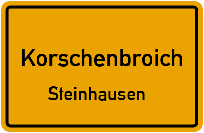 Ortsschild Korschenbroich Steinhausen