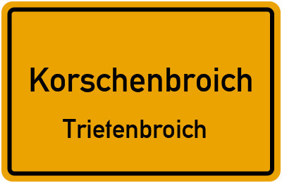 Straßenverzeichnis Korschenbroich Trietenbroich