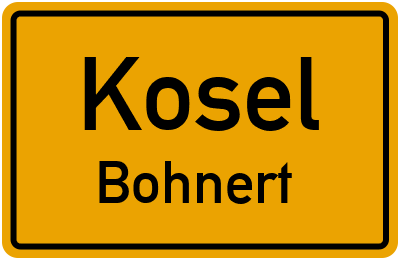 Straßenverzeichnis Kosel Bohnert