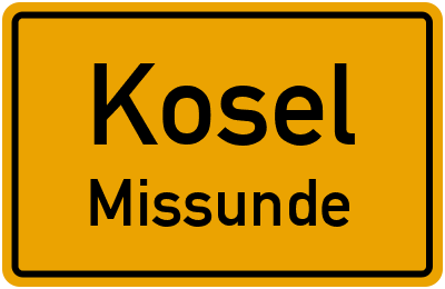 Straßenverzeichnis Kosel Missunde