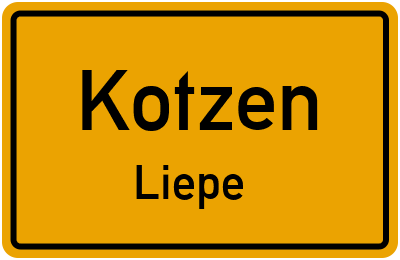 Straßenverzeichnis Kotzen Liepe
