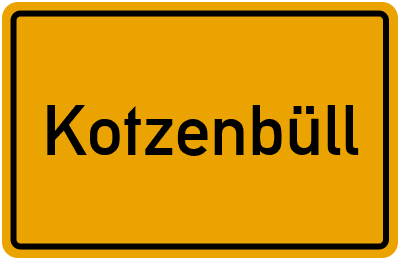 Ortsschild von Gemeinde Kotzenbüll in Schleswig-Holstein