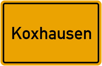 Ortsschild von Gemeinde Koxhausen in Rheinland-Pfalz