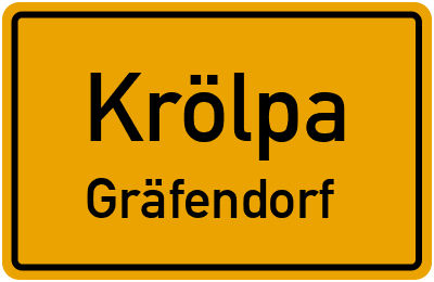 Ortsschild Krölpa Gräfendorf