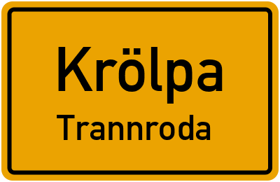 Straßenverzeichnis Krölpa Trannroda