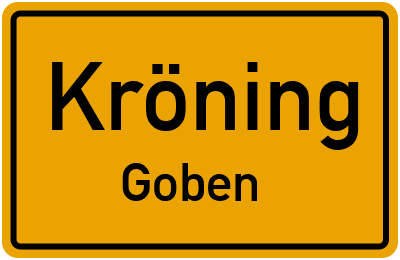 Straßenverzeichnis Kröning Goben