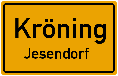 Ortsschild Kröning Jesendorf