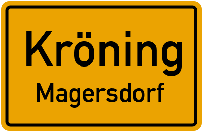 Ortsschild Kröning Magersdorf