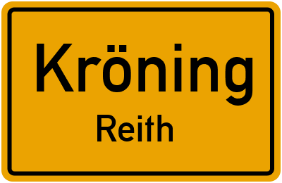 Ortsschild Kröning Reith