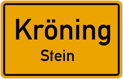 Ortsschild Kröning Stein