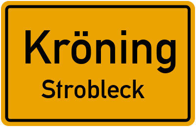 Ortsschild Kröning Strobleck