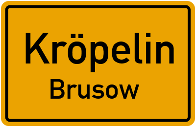 Straßenverzeichnis Kröpelin Brusow
