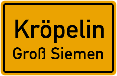 Straßenverzeichnis Kröpelin Groß Siemen