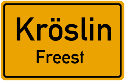 Straßenverzeichnis Kröslin Freest