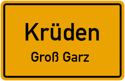 Straßenverzeichnis Krüden Groß Garz