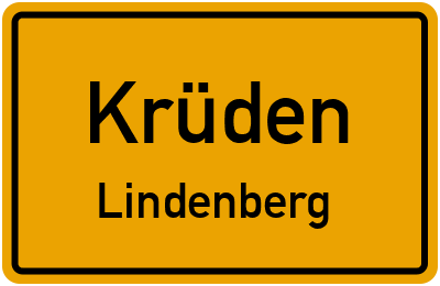 Straßenverzeichnis Krüden Lindenberg
