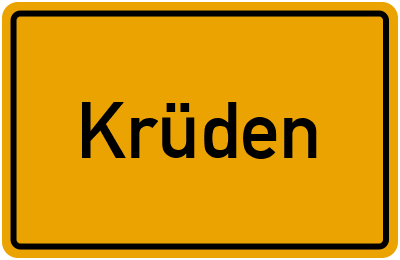 Ortsschild von Gemeinde Krüden in Sachsen-Anhalt