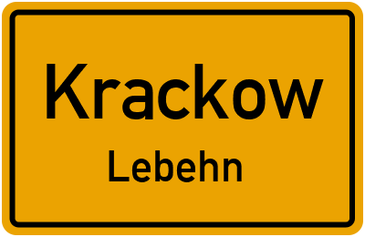 Straßenverzeichnis Krackow Lebehn