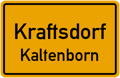 Straßenverzeichnis Kraftsdorf Kaltenborn