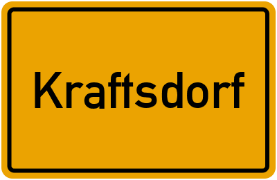 Ortsschild von Kraftsdorf in Thüringen