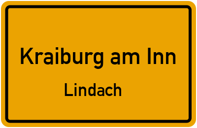 Ortsschild Kraiburg am Inn Lindach