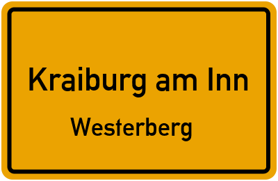 Ortsschild Kraiburg am Inn Westerberg