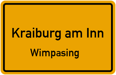 Ortsschild Kraiburg am Inn Wimpasing