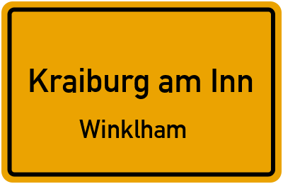 Ortsschild Kraiburg am Inn Winklham