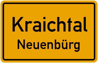 Ortsschild Kraichtal Neuenbürg