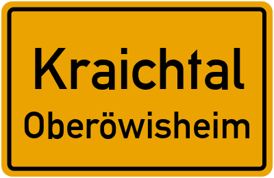 Ortsschild Kraichtal Oberöwisheim