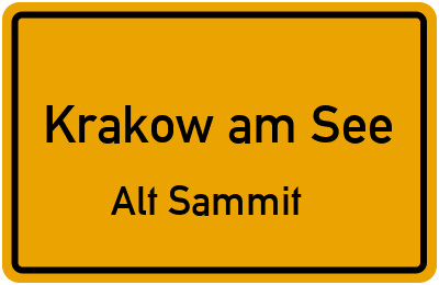 Straßenverzeichnis Krakow am See Alt Sammit