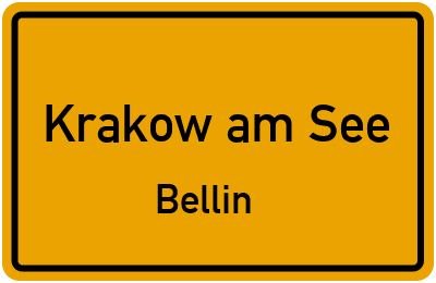 Straßenverzeichnis Krakow am See Bellin