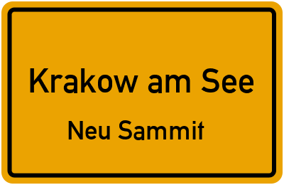 Straßenverzeichnis Krakow am See Neu Sammit