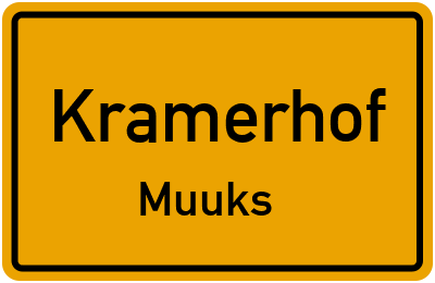 Straßenverzeichnis Kramerhof Muuks