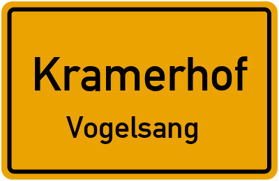Straßenverzeichnis Kramerhof Vogelsang