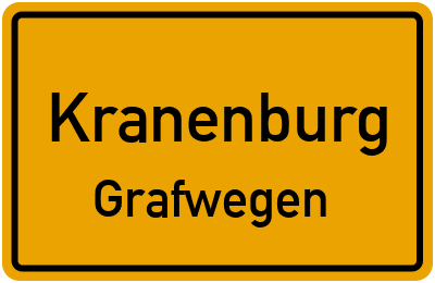 Ortsschild Kranenburg Grafwegen