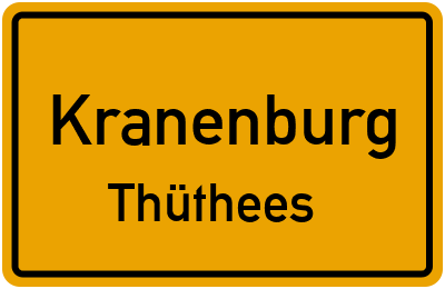 Straßenverzeichnis Kranenburg Thüthees
