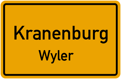 Straßenverzeichnis Kranenburg Wyler