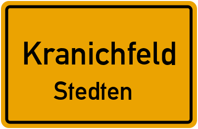Straßenverzeichnis Kranichfeld Stedten