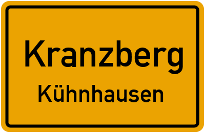 Ortsschild Kranzberg Kühnhausen