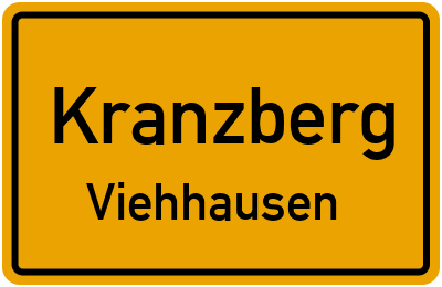 Ortsschild Kranzberg Viehhausen