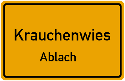 Straßenverzeichnis Krauchenwies Ablach