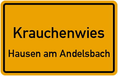 Straßenverzeichnis Krauchenwies Hausen am Andelsbach