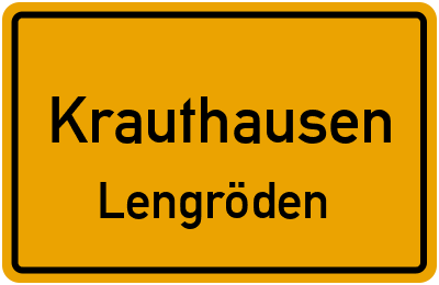 Straßenverzeichnis Krauthausen Lengröden