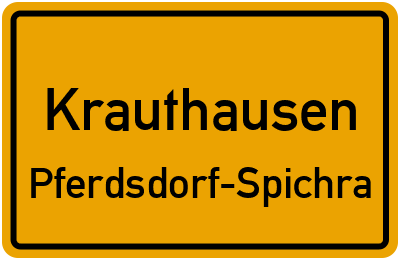 Straßenverzeichnis Krauthausen Pferdsdorf-Spichra