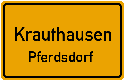 Straßenverzeichnis Krauthausen Pferdsdorf