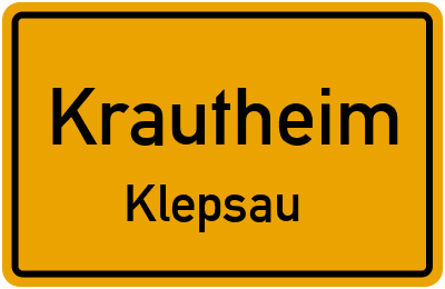 Straßenverzeichnis Krautheim Klepsau