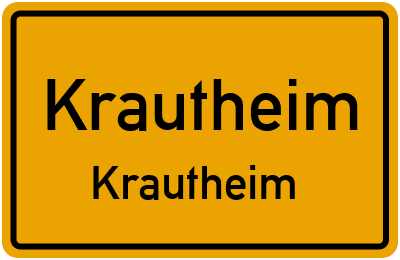 Ortsschild Krautheim Krautheim