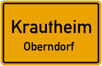 Straßenverzeichnis Krautheim Oberndorf